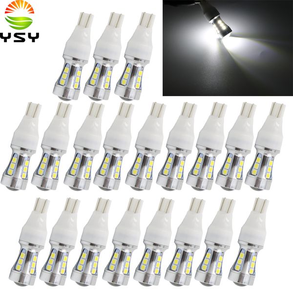 

ysy 20pcs t10 w16w led 3030 15 smd nonpolarity for universal car reverse light bulb car styling 12v white