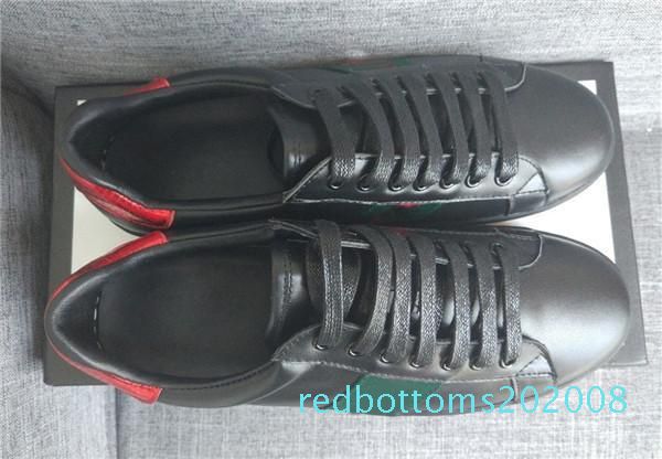 

mens womens shoes sneakers loafers designer luxury white embroidery bee tiger head snake fruit dog casual flat presto trainers r8, Black