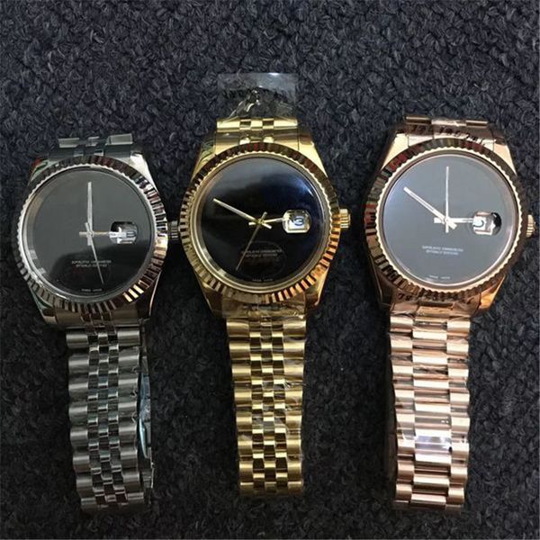 

fashion mens watches sports watch 41mm mechanical automatic movement wristwatches 316 stainless steel strap double calendar montre de luxe, Slivery;brown