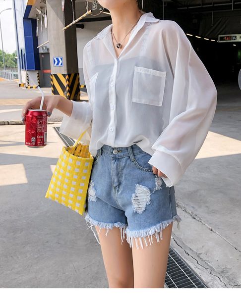 

womens designer casual sunscreen clothing long sleeve womens mid-length fashion harajuku style loose coat shirt new arrive 2020 top, Black;brown