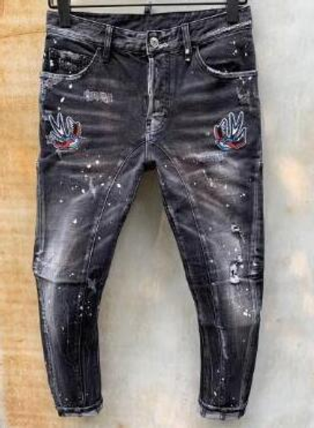 

new style brand men jeans denim jean embroidery tiger pants holes jeans zipper men pants skinny jeans men 0000 00001e637#, White