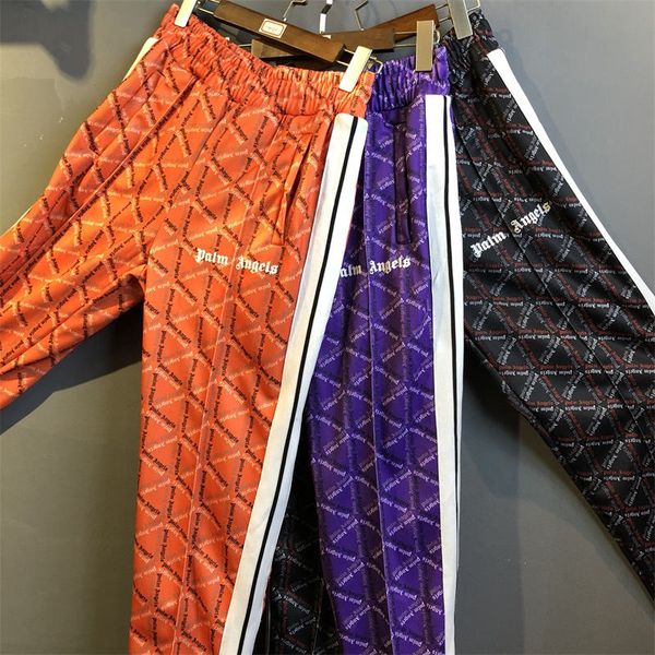 

New Palm Angels Relaxed High Quality Pants Letter Printed Pants For Couples Ins Hot Streetwear Pants