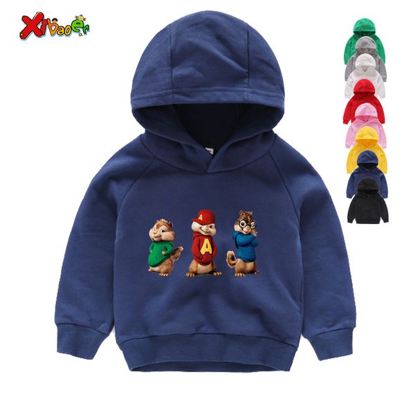 

2019 alvin and the chipmunk children's hoodies red cotton 3t long sleeves cotton boys girls hoodies sweatshirts 3 5 7 9 years, Black