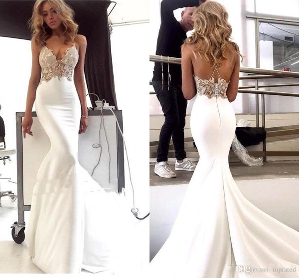 

noble white with appliques mermaid evening dresses formal for women occasion party gowns prom dress spagehtti strap backless custom, Black;red