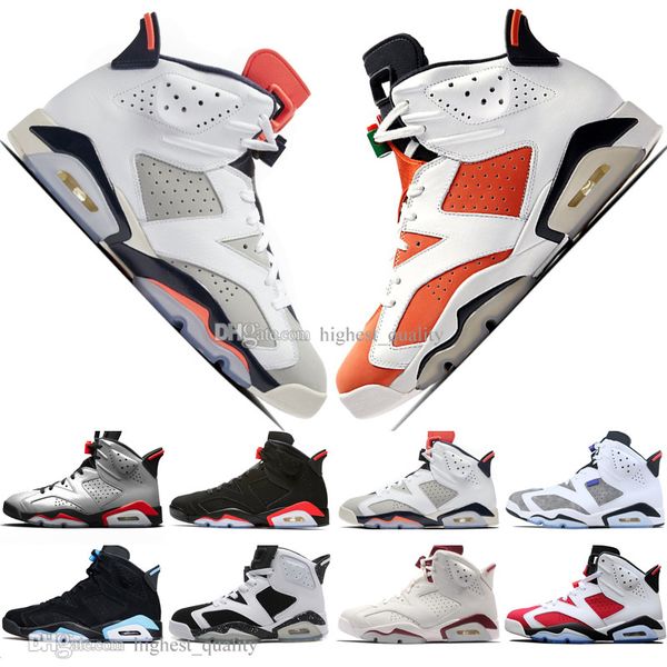 

new 2019 infrared bred vi 6 6s mens basketball shoes 3m reflective tinker maroon alternate hare olympic men sport sneakers designer trainers
