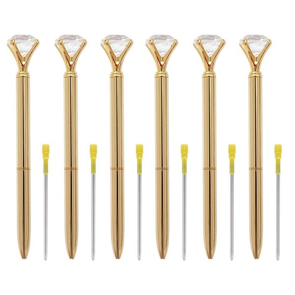 

diamond tip pens big diamond pen rhinestones crystal metallic ballpoint pens crystal pen, Blue;orange