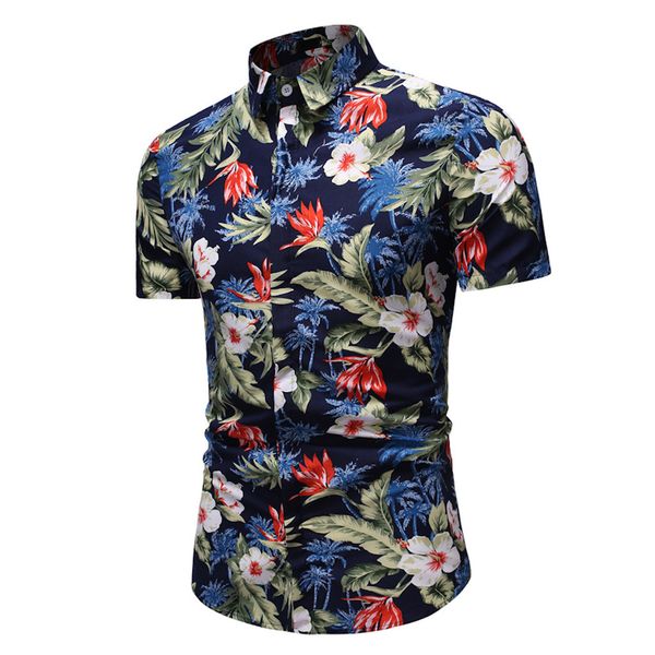 

рубашка мужская одежда камиза masculina camisas пункт hombre мужчин гавайские рубашки сорочка ьотте -3xl повседневный цветочный лето оптова, White;black