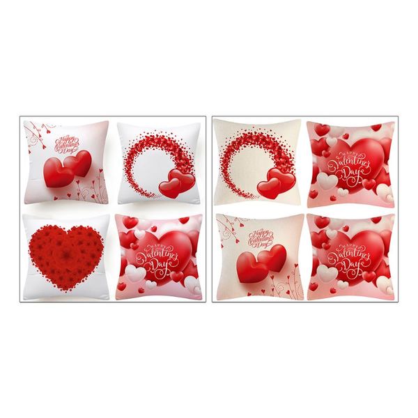 

print pillow case polyester sofa car cushion cover home decor happy valentines y1qb
