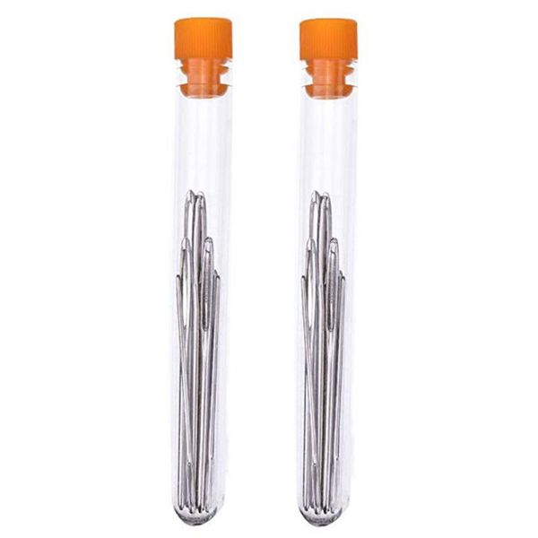 

9pcs head big eyes needle stereo embroidery sewing needle craft diy sewing tool accessories, Black