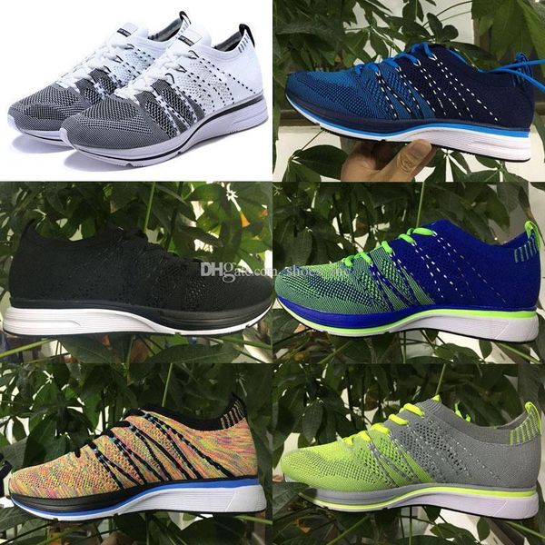 

new knits racer 2 running shoes for men women,black red mens woman sport athletic trainers sneakers shoe size 36-45