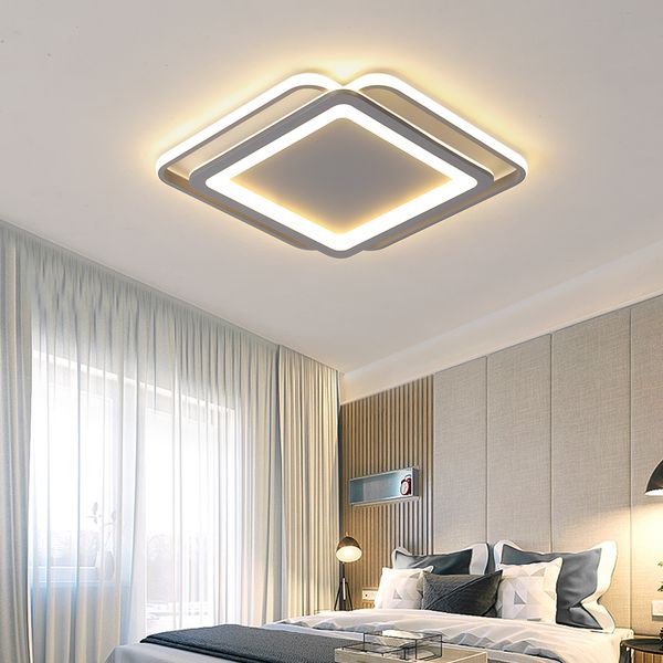 

modern led ceiling chandeliers for bedroom living room kitchen gray minimalism chandelier lighting plafonnier led lampara techo