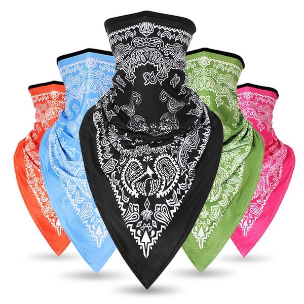 

cycling caps & masks 2021 hiking scarves outdoor triangle scarf men women sun protection bandana camping bandanas neck face gaiter, Black