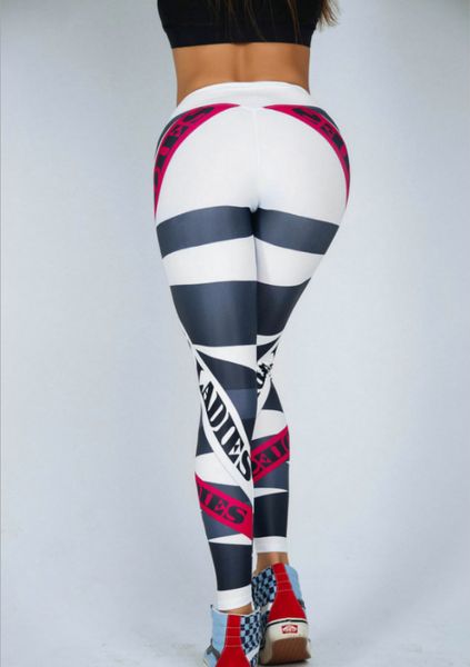 

womens running digital print geometric women striped letters 2020 new womens yoga exercise fitness leggings active skinny slim sport, Black;white