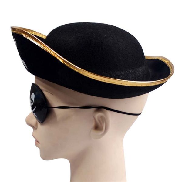 

tri corner pirate hat - three cornered buccaneer costume accessory hat new arrival