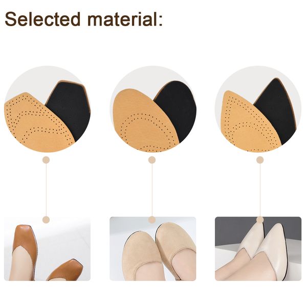 

soumit ultra thin pigskin leather insoles for men women shoes sweat-absorbent latex breathable inserts flat head tip round head, White;pink