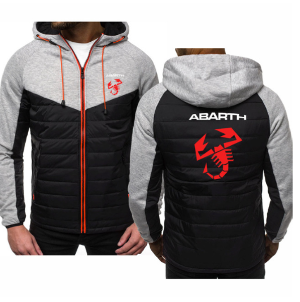 

hoodies men for abarth car logo print sweatshirt spring autumn men hoodie jacket fashion casual zipper hoody male clothing