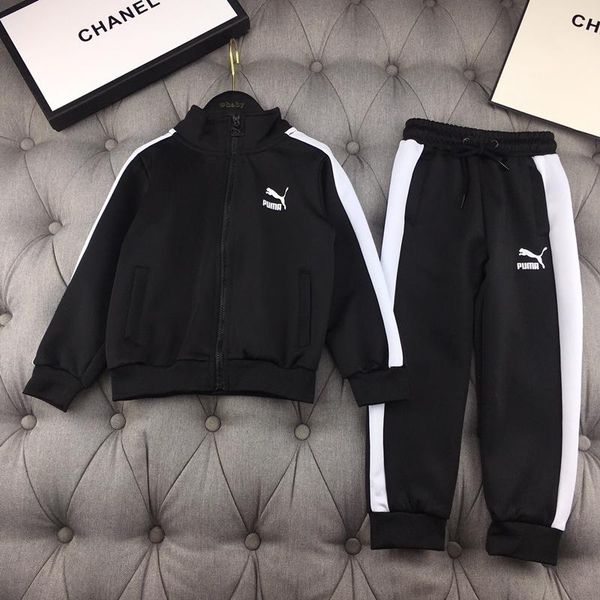 

2019 new children's long sleeve two-piece suit190805#25, White