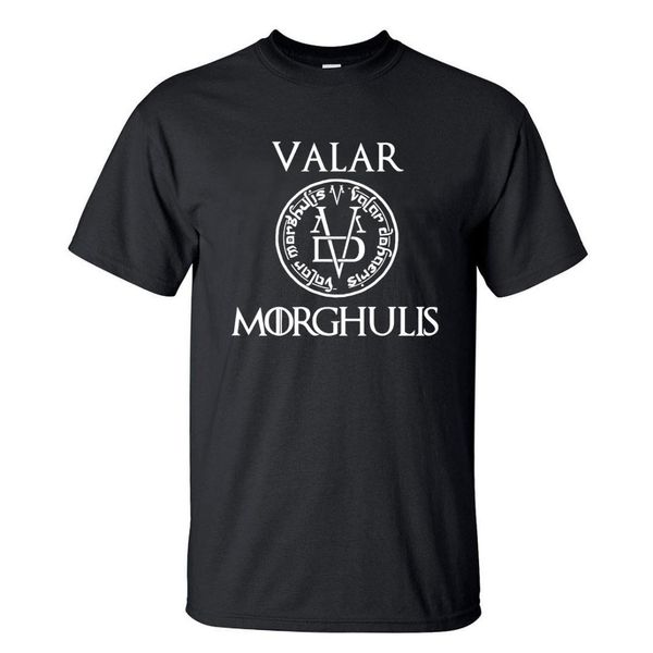 

2019 summer tshirt men valar morghulis all men must die valyrian t shirts casual 100% cotton men's tees, White;black