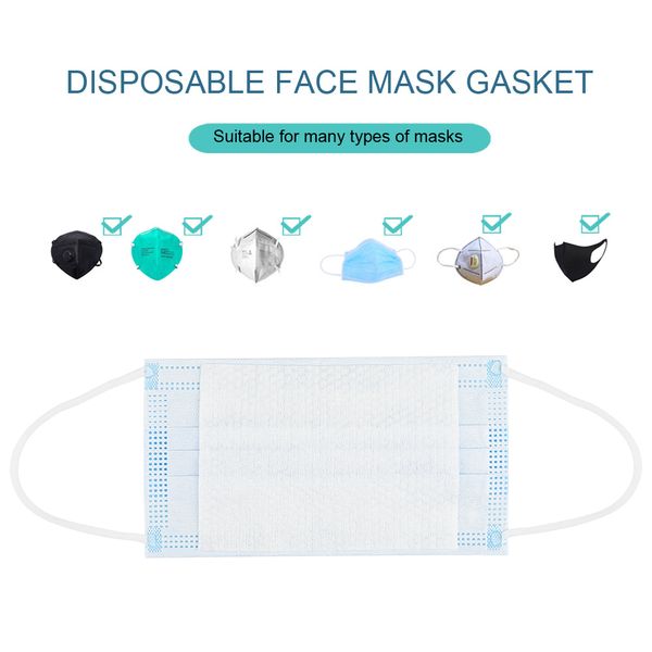 

100pcs/lot disposable square cotton mat breathable pad inner gasket face mask dust anti influenza