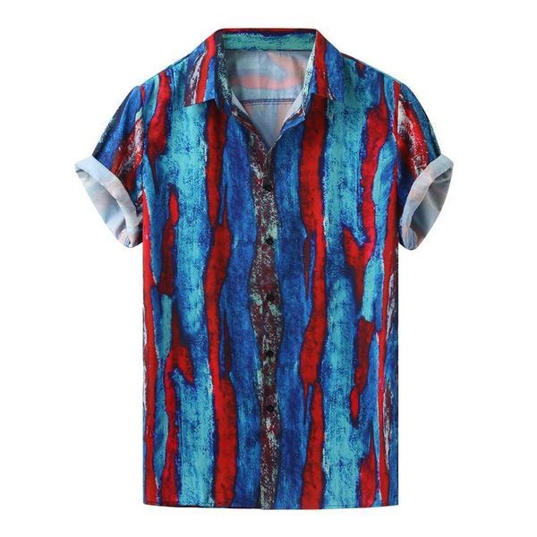 

tie-краситель hawaiian shirt mens лето печати повседневной мода люди одежда bussiness mens' рубашки блузка camis мужчина для, White;black