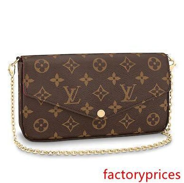 

m61276 pochette felicie old flower real caviar lambskin chain flap bag long chain wallets key card holders purse clutches evening