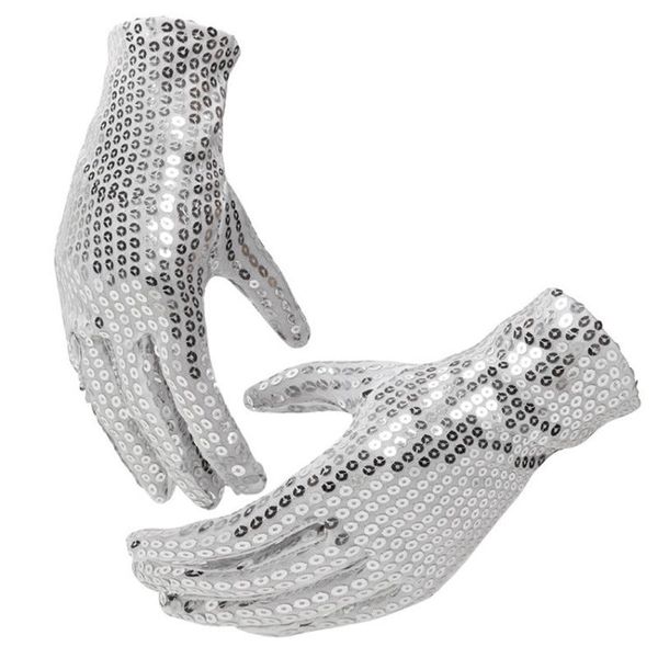 

festival sparkle sequin wrist gloves for party dance event kids femininas femme festival sparkle sequin gloves, Blue;gray