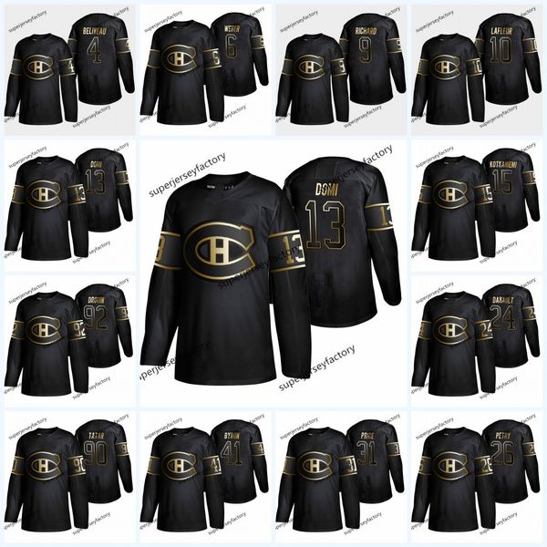 

2019 Golden Edition Montreal Canadiens Jersey 13Max Domi 31 Carey Price 6 Shea Weber 92 Jonathan Drouin Brendan Gallagher Tomas Tatar Jersey