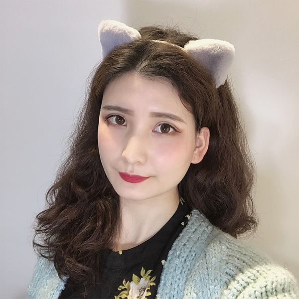 

женщины девушки моды fox плюшевые cat ears ободки деревообрабатывающий плюшевые ободок аксессуары для волос bell лук cat оголовьем