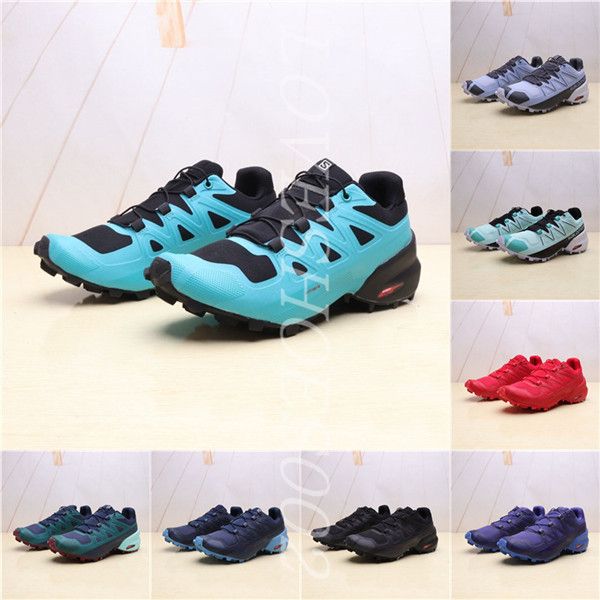 

2020 новый speedcross 5 gtx meadow navy blazer мужчины многоцветный черный синий фиолетовый trail кроссовки размер 40-46, Black