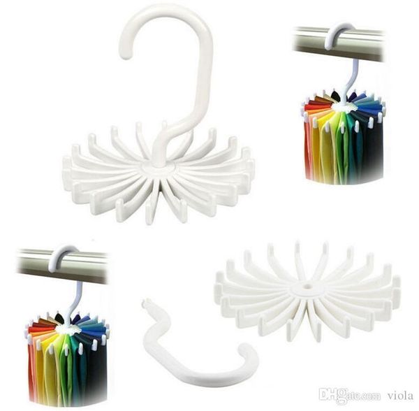 

100шт вращающийся tie rack организатор вешалка шкаф организатор висячие хранения шарф стойку tie rack вмещает 20 neck ties hook