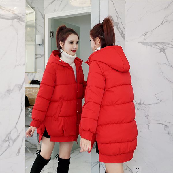 

2018 new style winter korean-style fashion women coat short hooded loose-fit slimming puffy thick down coat, Blue;black