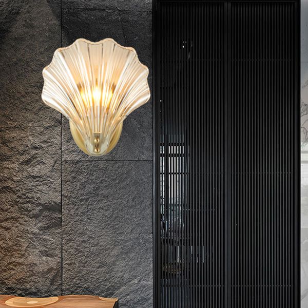 

luxury gold wall lamp, luxury crystal glass shell 2019, light bulbs, bedroom fixtures, indoor lighting fixtures