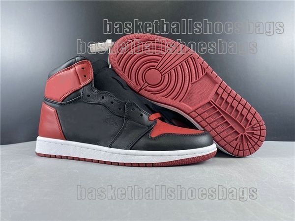 

limited edition 1 high ban banned basketball designer shoes black varsity red white fashion sport zapatos sneakers p1fk