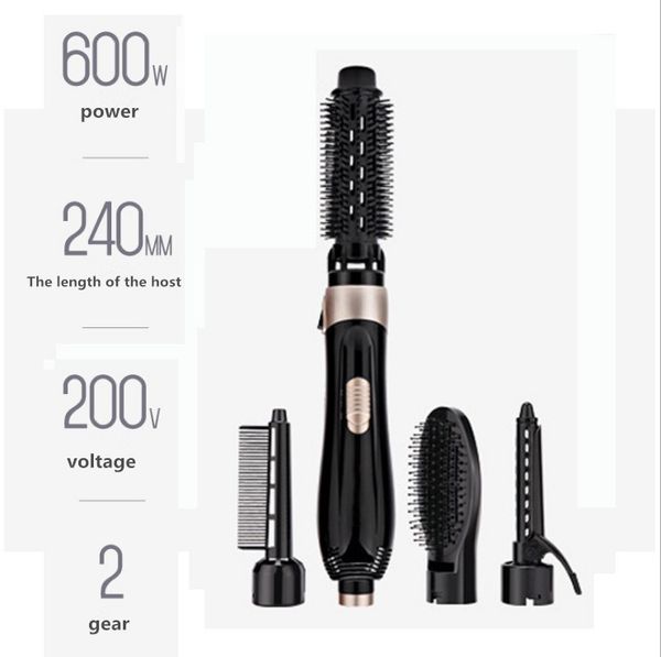 

multifunctional hair dryer volumizer rotary hair brush curler roller rotating styler comb straightening curling iron
