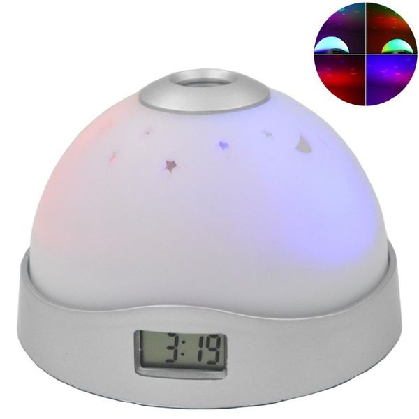 

night light mini colour change led display projection clock children room kids time alarm