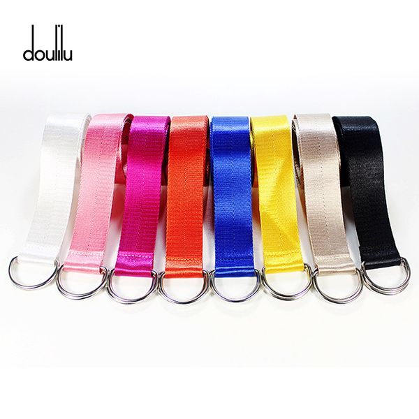 

2018 summer canvas belt male women nylon canvas strap wide simple solid color buckle metal cloth tape casual jeans strap, Black;brown