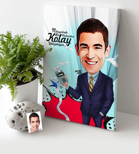 

personalized mr accountant cartoon canvas table 30x50 cm 1 pet supplies home garden