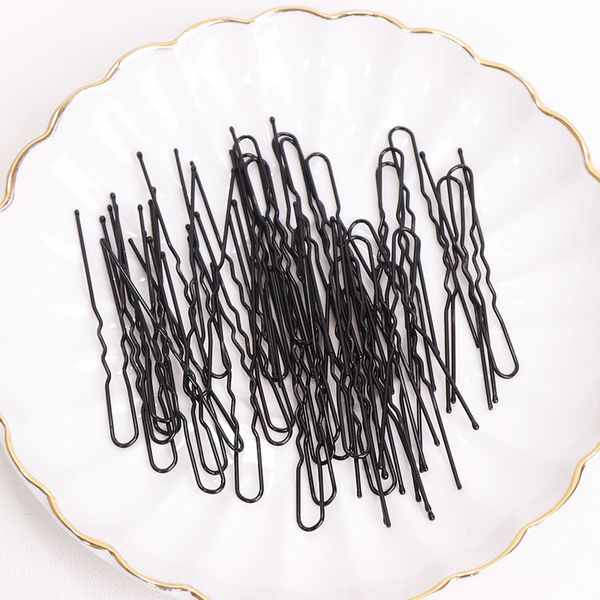 Simple Black Hair Pins Womens 6cm Diy Hairstyle Maker Essential