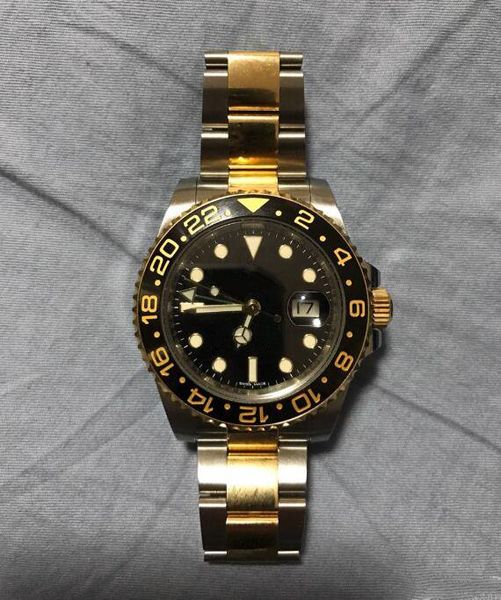 

new arrivals classic mechanical man watch automatic stainless steel band watches luxury watch 198, Slivery;brown