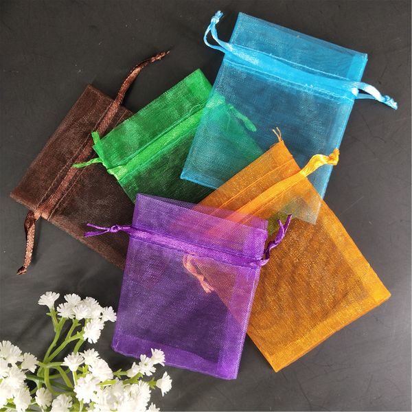 

50pcs gift bag wedding decoration party organza bag jewelry packaging display jewelry pouches tulle bags 7x9 10x15 13x18cm 6z