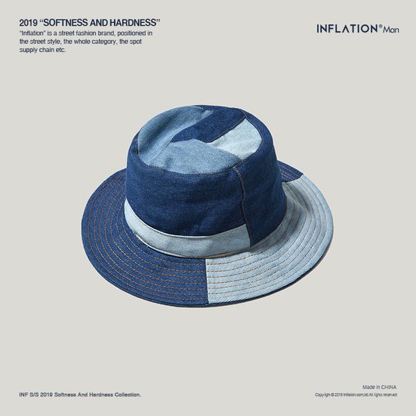 

inflation 2019 summer sun hat new arrivals mens blue color bucket hats summer bucket hats fisherman cap for men 153ci2019