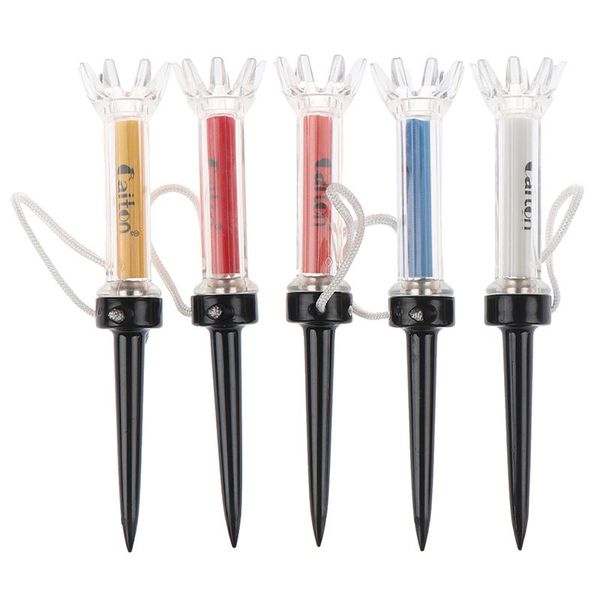 

5шт 360 rotation golf tees 90мм tee golf magnetic шаг вниз мяч для гольфа держатель 5шт 360 bjamq