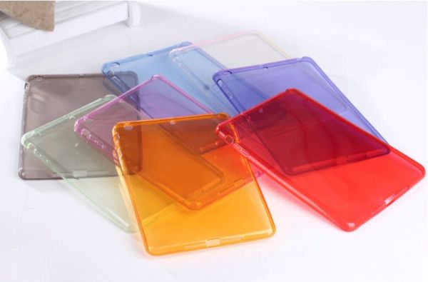 

new for ipad 2 3 4 5 6 case transparent tablet pc protective cover soft silicone back cover for pad pro mini shell cases
