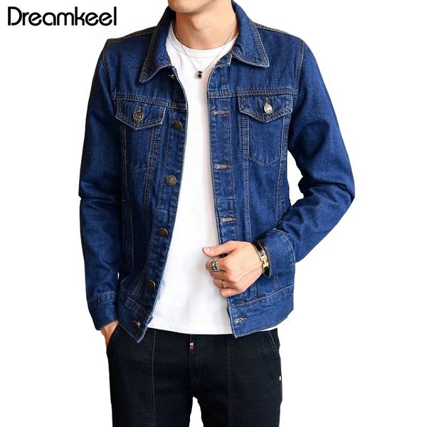 

2018 jacket men jeans jacket fashion men's jackets and coats fine spring outwear cowboy outwear streetwear clothes 3xl x, Black;brown