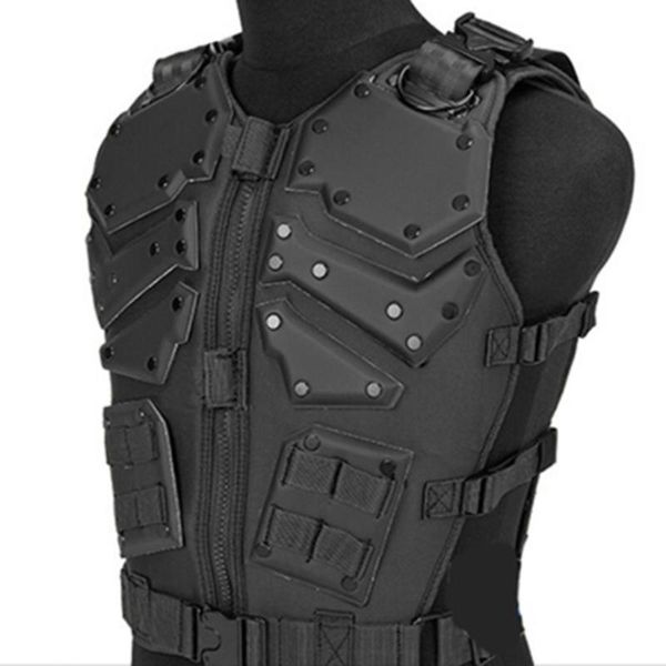 

tactical vest fishing hunting combat armor vests mens tactical hunting vest adjustable armor outdoor cs training, Camo;black