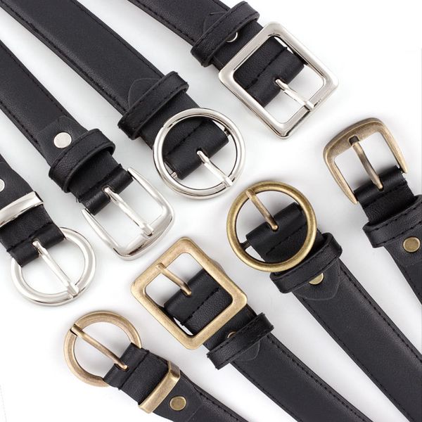 

women's black pu leather belt new fashion dress jeans leather waistband, Black;brown