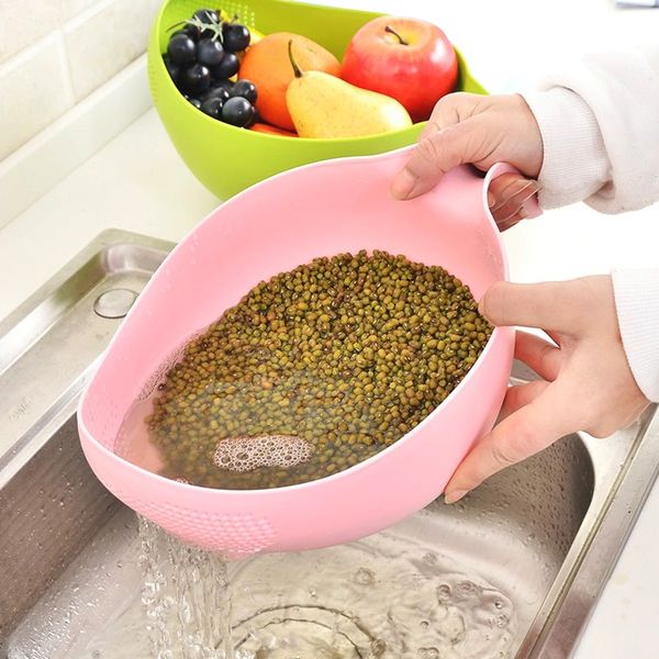 

food grade пластиковые райс фасоль горох стиральными сетчатый фильтр зеленый розовый цвет корзина сито drainer очистка гаджеты кухонные инст