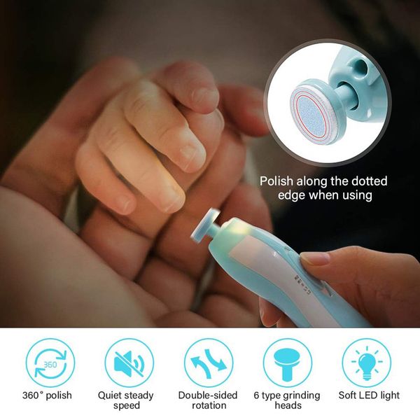 

6-in-1 multi-function baby electric nail polisher baby manicure grinding machine nail care manicure tools