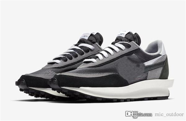 

Authentic acai x ldwaffle black anthracite white gun moke wolf grey bv0073 001 08nike ldv waffle port neaker running hoe with box