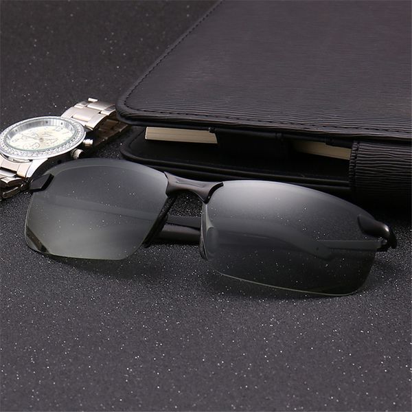 

pchromic sunglasses men polarized uv400 change color polarized sunglasses men day night vision driving eyewear, White;black